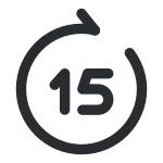 Forward 15 Seconds SVG Icon